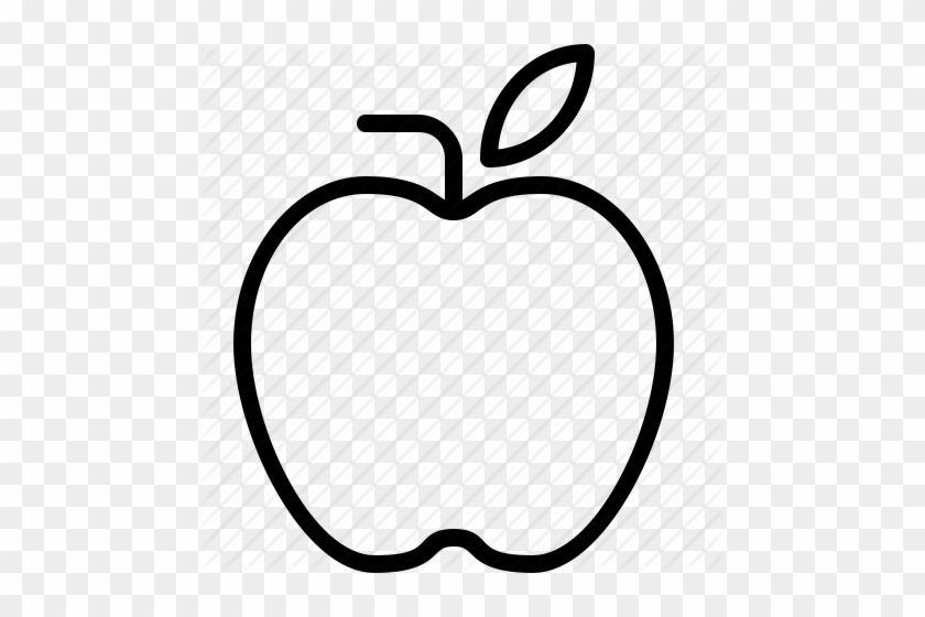 Apple, Fruit, Line Icon Icon Search Engine - Apple, Fruit, Line Icon Icon Search Engine #253393