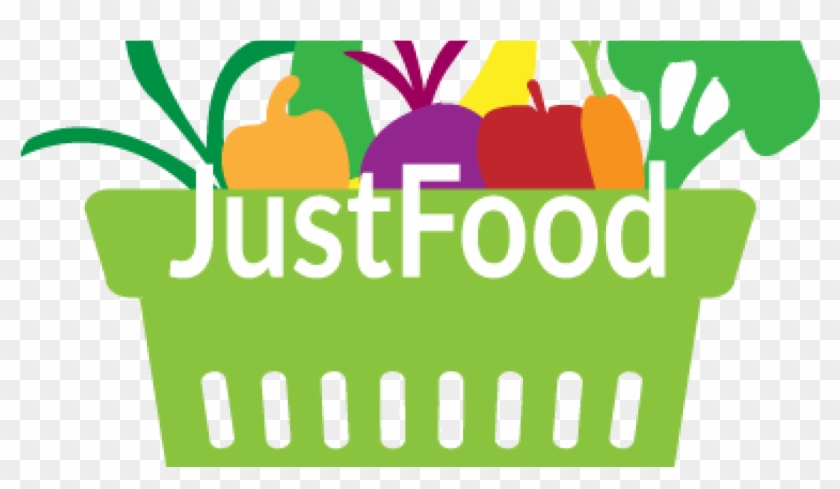 Justfood Logo With Basket Of Fresh Vegetables And Fruits - Vegetable #253429