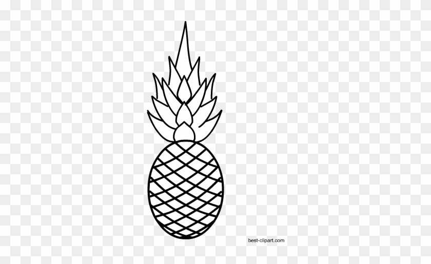 Black And White Pineapple Image Free - Ananas To Colour #253571