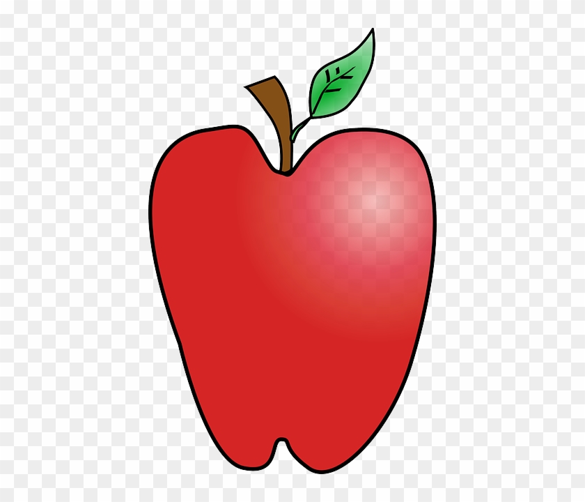 Black, Green, Apple, Food, Fruit, Apples, Tree - Cartoon Apple #253758