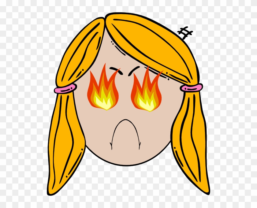 Frustrated Clipart - Angry Woman Face Cartoon #253835