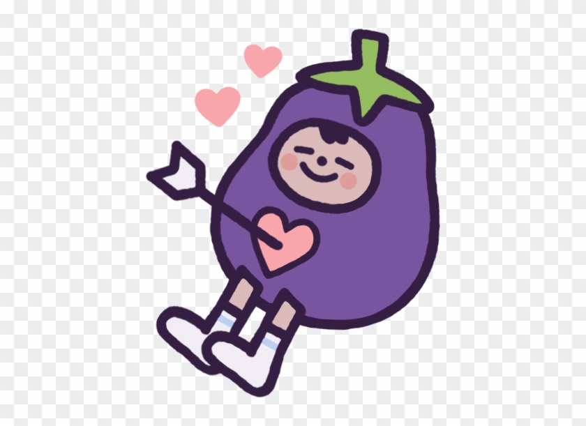 Eggby The Eggplant Messages Sticker-1 - Cartoon #253872