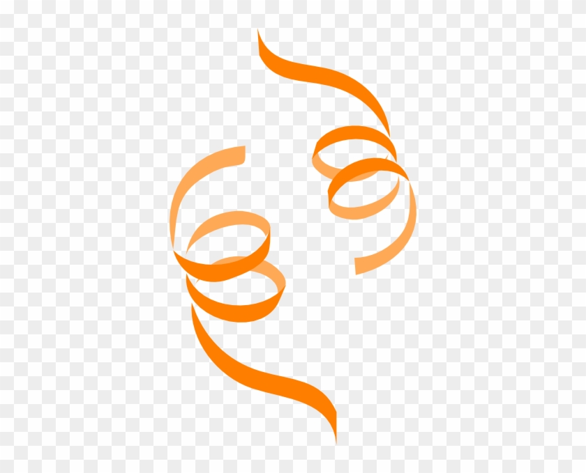 Orange Streamers Clip Art #253968