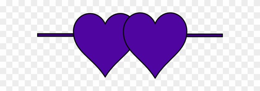 Hearts Line Cliparts - Purple Hearts In A Line #254038