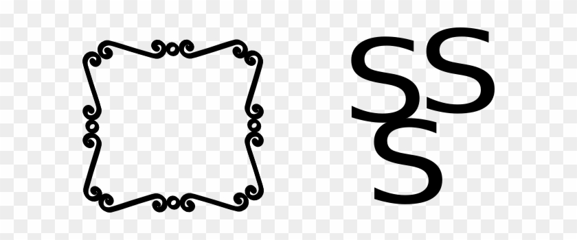 Scroll Border Clip Art - Custom Monogram King Duvet #254136
