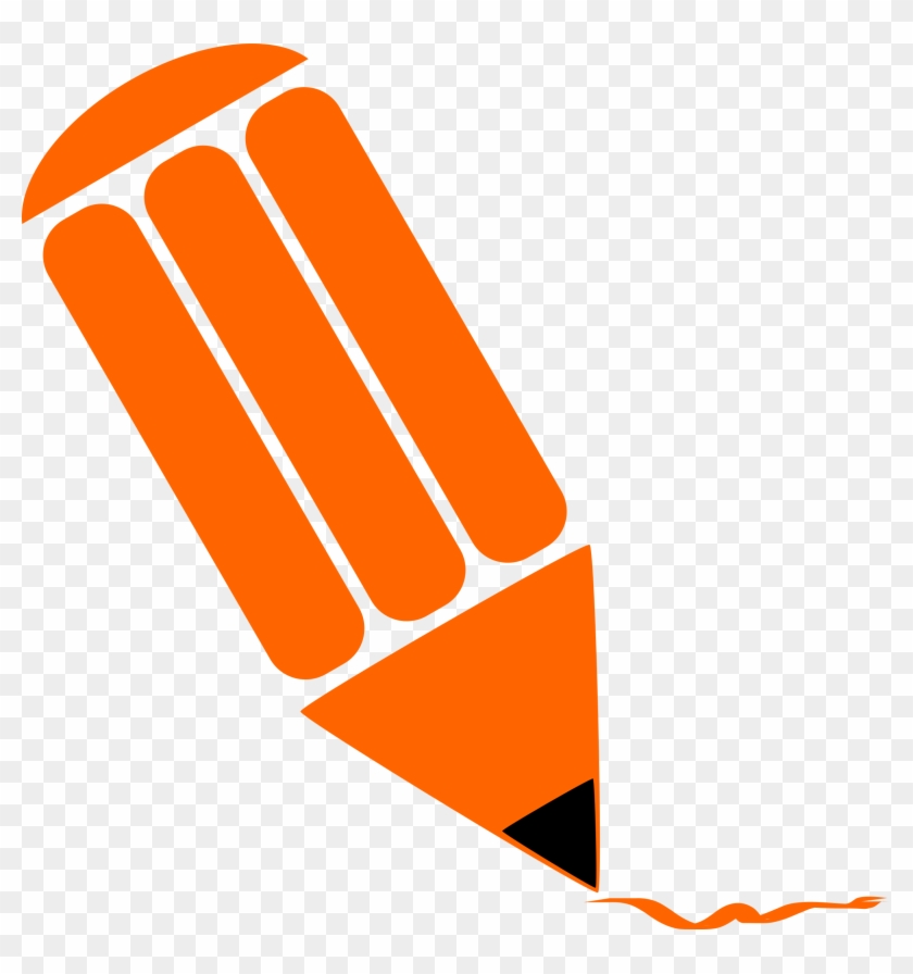 Clipart - Orange Pencil Clipart #254170