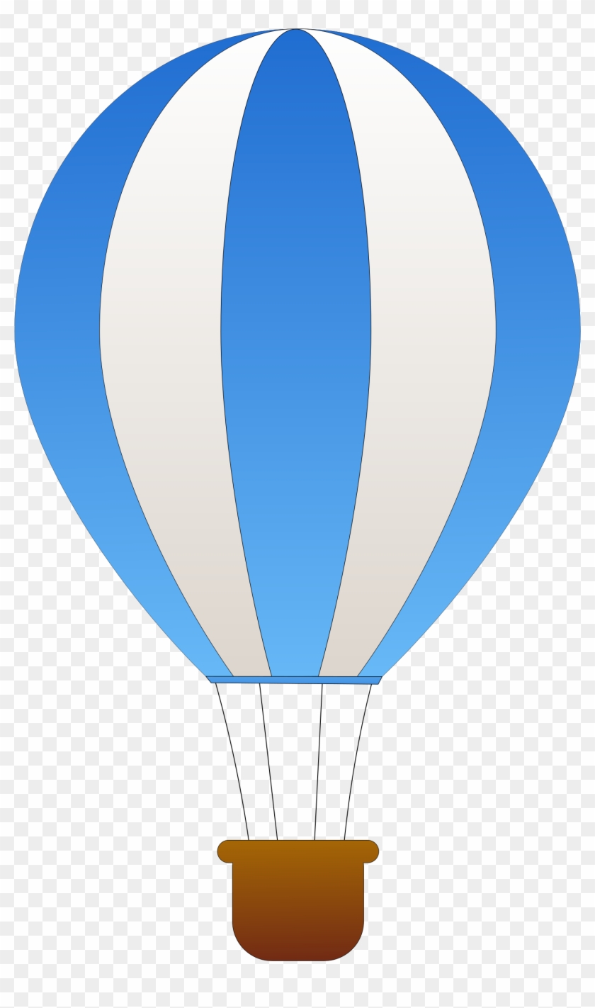 Blue Hot Air Balloon Clip Art #254191