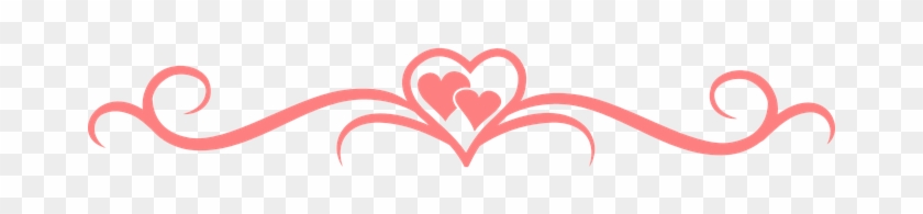 Flourish Hearts Separator Swirls Horizonta - Ornament Love Vector Png #254237