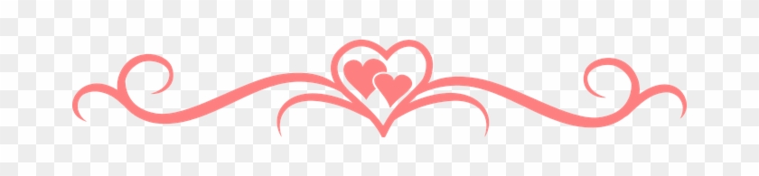 Flourish Hearts Separator Swirls Horizonta - Ornament Love Vector Png #254237