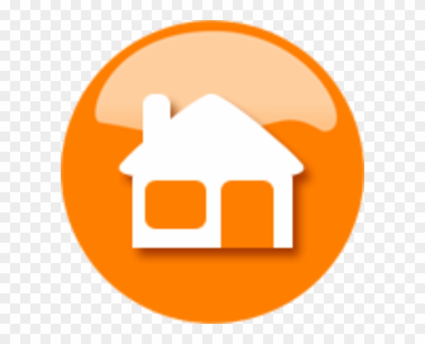 Free Images At Clker - Home Button Png Orange #254265