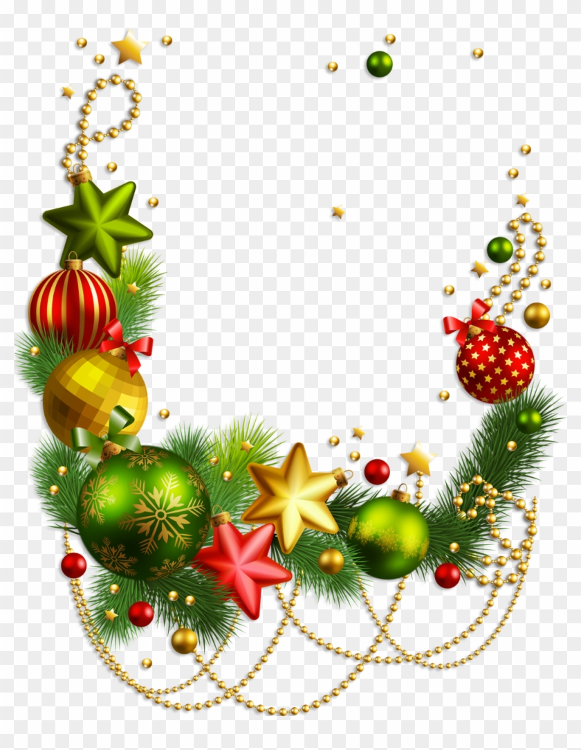 Transparent Clip Art Christmas Decorations - Christmas Border Transparent Png #254275