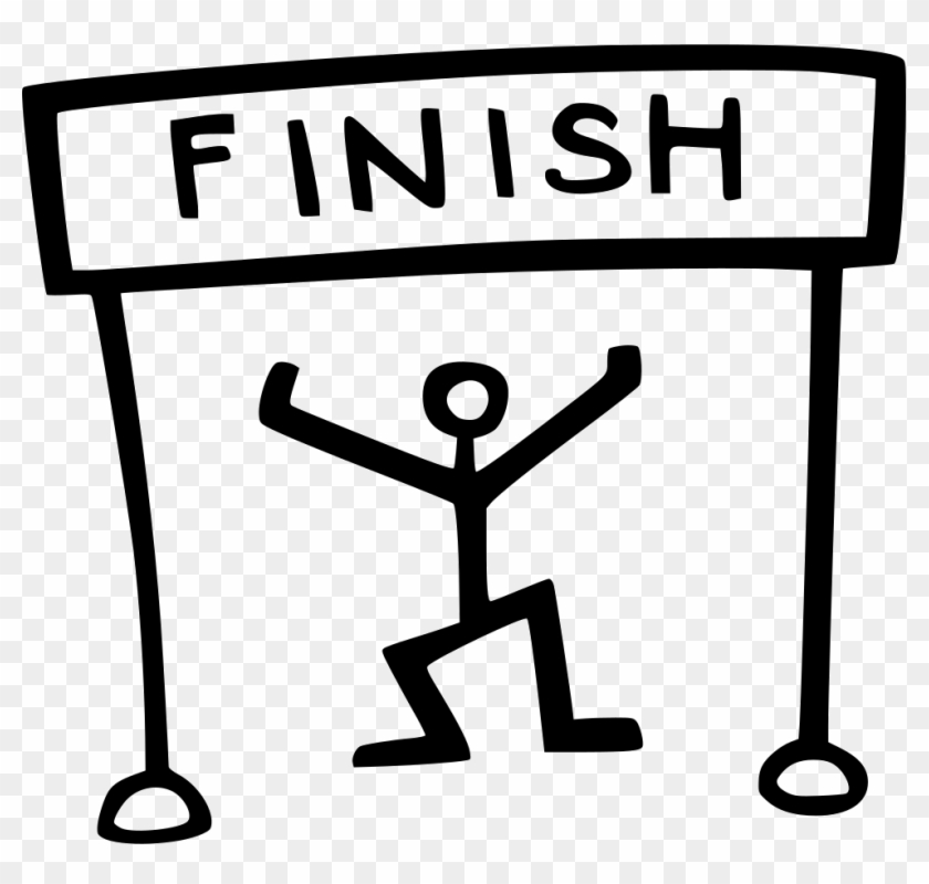 Finish Line Runner Comments - Finish Line Clipart Black And White #254308