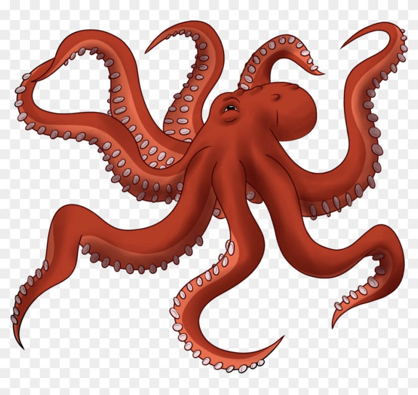 Drawn Octopus Transparent Background - Giant Pacific Octopus Png #1629839