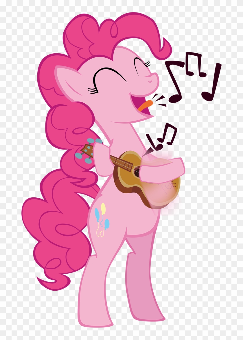 Pinkie With Ukulele By Mrkat7214 - My Little Pony Friendship #1629915