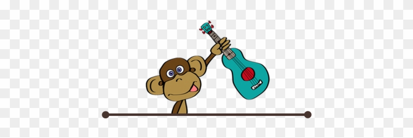Ukulele Monkey - Cartoon #1629946