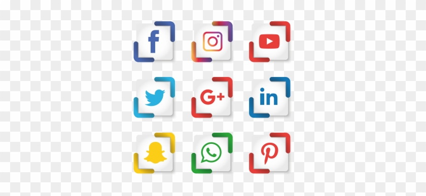 Social Media Icons Set Vector, Social, Media, Icon - Facebook Instagram Logo Vectors #1629954