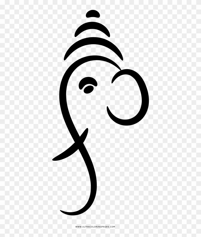 Ganesha Coloring Page - Ganapathy Clip Art #1630065