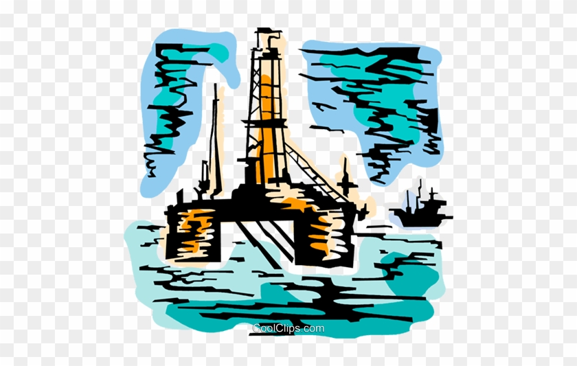 Offshore Drilling Platforms Royalty Free Vector Clip - Poster #1630317