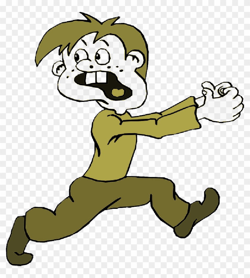 Cartoon Person Running Away #1630365