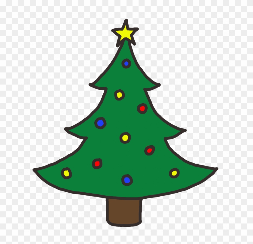 Christmas Tree Clip Art Outline - Christmas Tree Clip Art #1630424