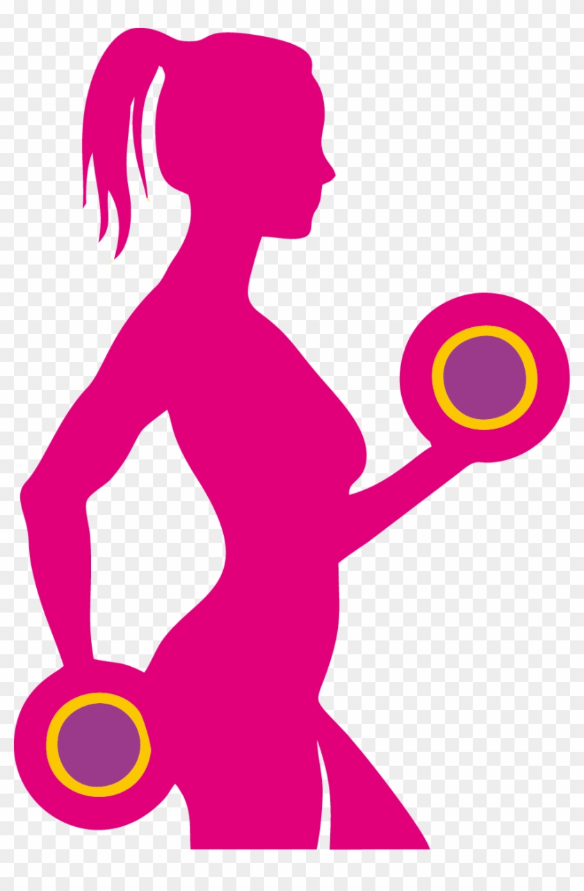 Lifting Weights Helps To Build Strong Bones, Increase - Silhueta De Mulher Fitness #1630430