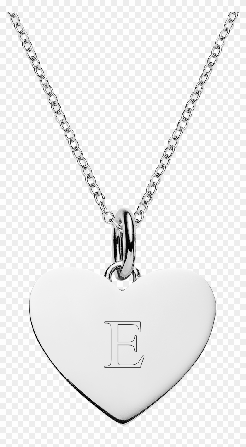Clip Art Library Download Personalised Silver Heart - Silver Engraved Heart Necklace #1630500