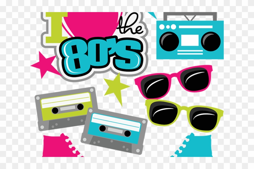 Sunglass Clipart 80's - 80's Design Clipart Png #1630537