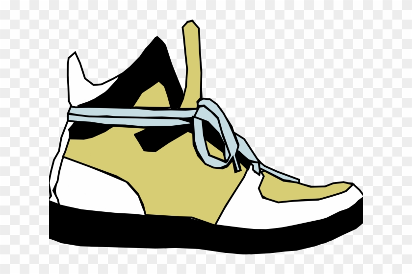 Shoe Clipart Side View - Foot With Shoe Cartoon #1630657