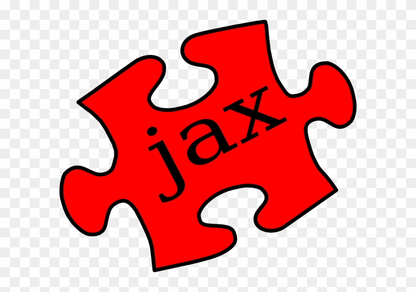 Red Jax Puzzle Piece Tilted Clip Art Vector Online - Jax Clip Art #1630814
