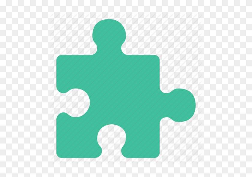 Teal Clipart Puzzle Piece - Jigsaw Puzzle Icon Flat #1630815