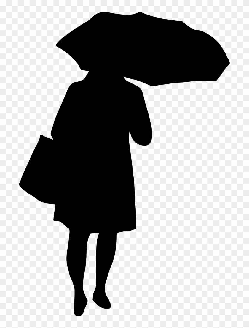 10 Woman With Umbrella Silhouette - Girl With Umbrella Silhouette Png #1630832