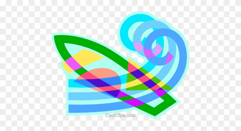 Surfboard With Wave Royalty Free Vector Clip Art Illustration - Surfboard With Wave Royalty Free Vector Clip Art Illustration #1631168