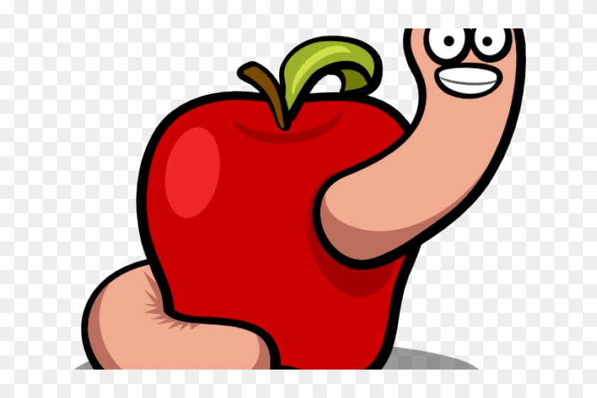 Transparent Background Free On - Worm In Apple Png #1631439