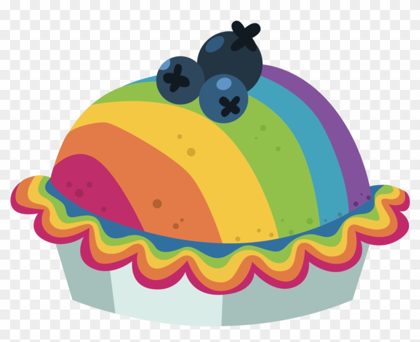 Dragonchaser123, Blueberry, Food, No Pony, Pie, Rainbow - Mlp Rainbow Blueberry Pie #1631533