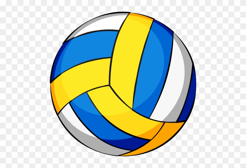 free volleyball clipart blue and yellow