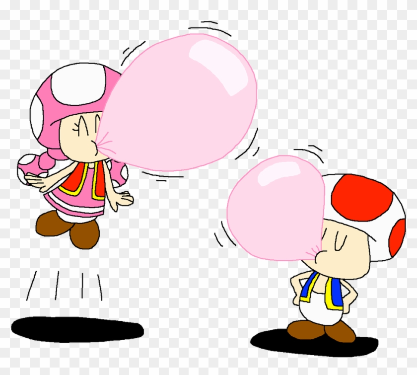 Toad And Toadette Free Bubble Gum By Pokegirlrules - Cartoon #1631687