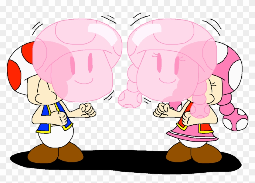 Toad And Toadette Shape Like Bubble Gum By Pokegirlrules - Cartoon #1631692