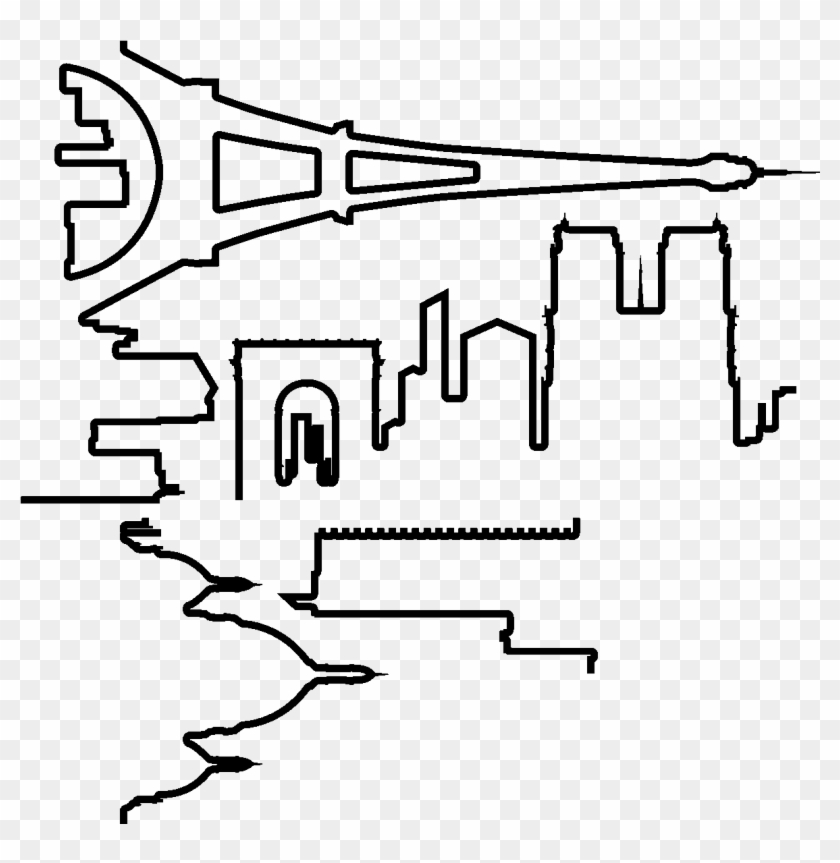 Sticker Skyline Paris Design Ambiance Sticker Sand - Drawing #1631779