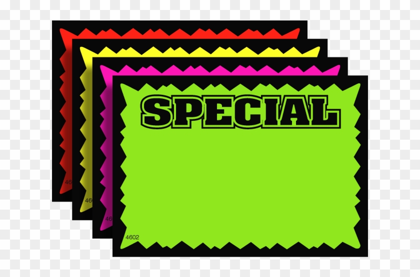 100 Special 7" X 11" Fluorescent Burst Neon Retail - Retail & Sale Signs #1631822