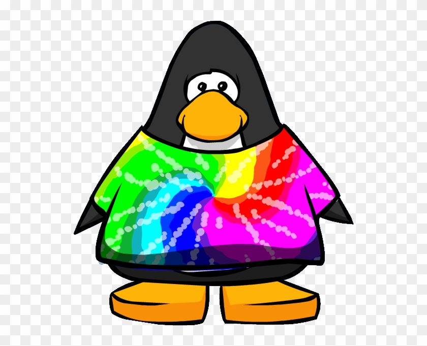 Penguin In Tie Dye T-shirt - Brown Club Penguin #1632069