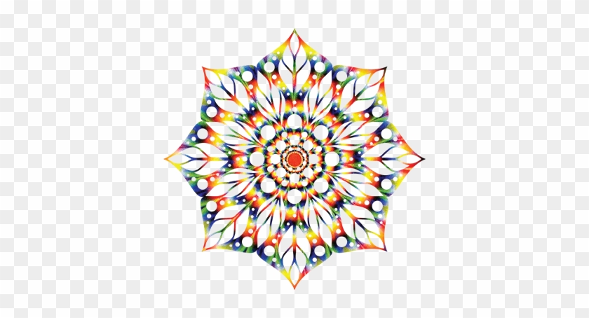 Tie-dye Mandala Wall Sticker - Circle #1632092