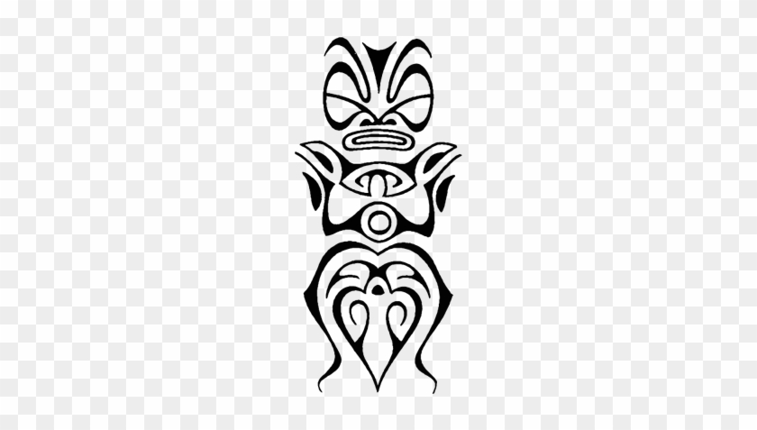 Sticker Tiki Statue Polynésienne Agrandir L'image - Tattoo #1632244