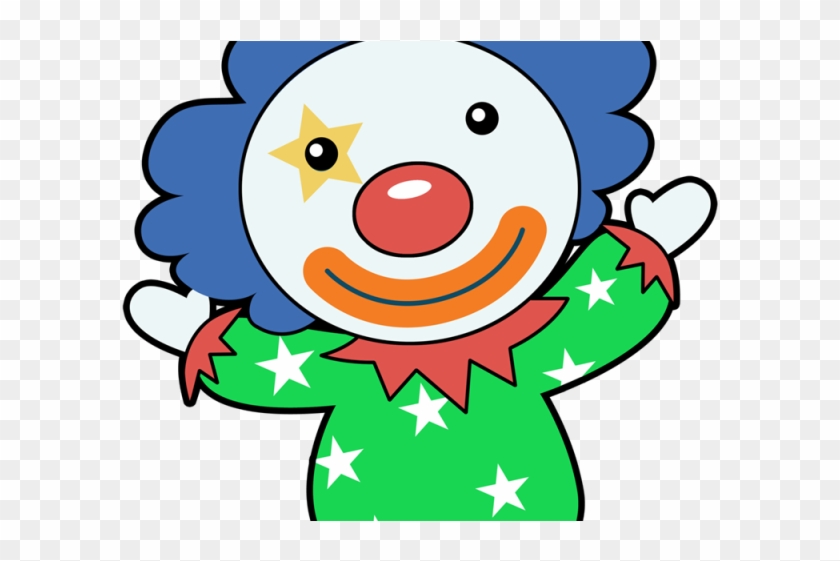 Clown Clipart Simple - White Stars Black Background #1632316