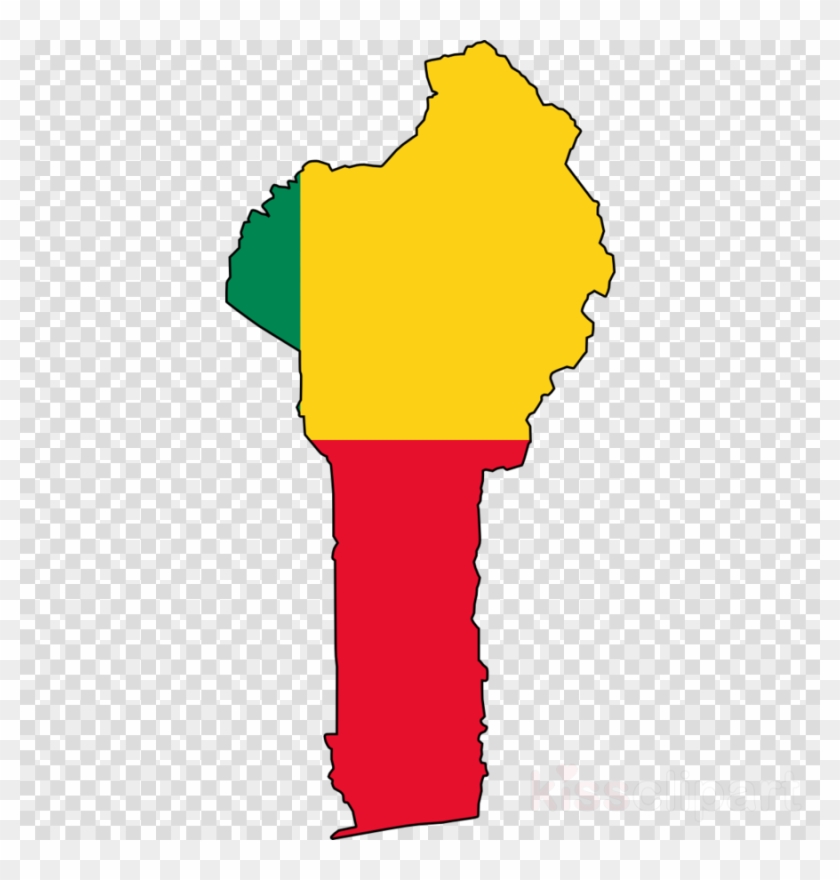 Benin Flag Map Clipart Flag Of Benin - Watercolor Purple Splash Png #1632562