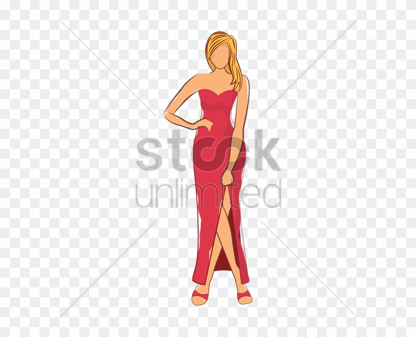 Model Sketch Vector Image Stockunlimited Graphic - Walking Poles Drawing #1632576