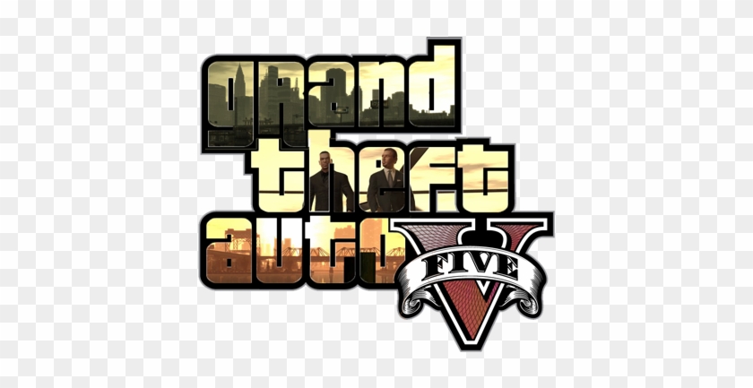Gta V Logo By Blackphantom-17 On Deviantart - Logo Grand Theft Auto V #1632631