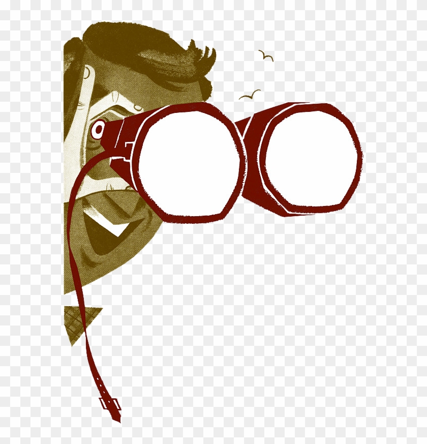 Spy Illustration Royalty-free Binoculars With Stock - Interes En Algo Dibujo #1632676