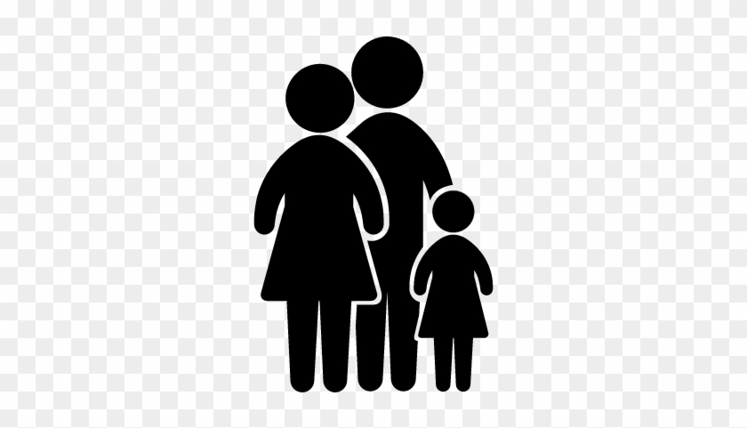 Family Group Of Three Vector - Family Icon Free #1632834