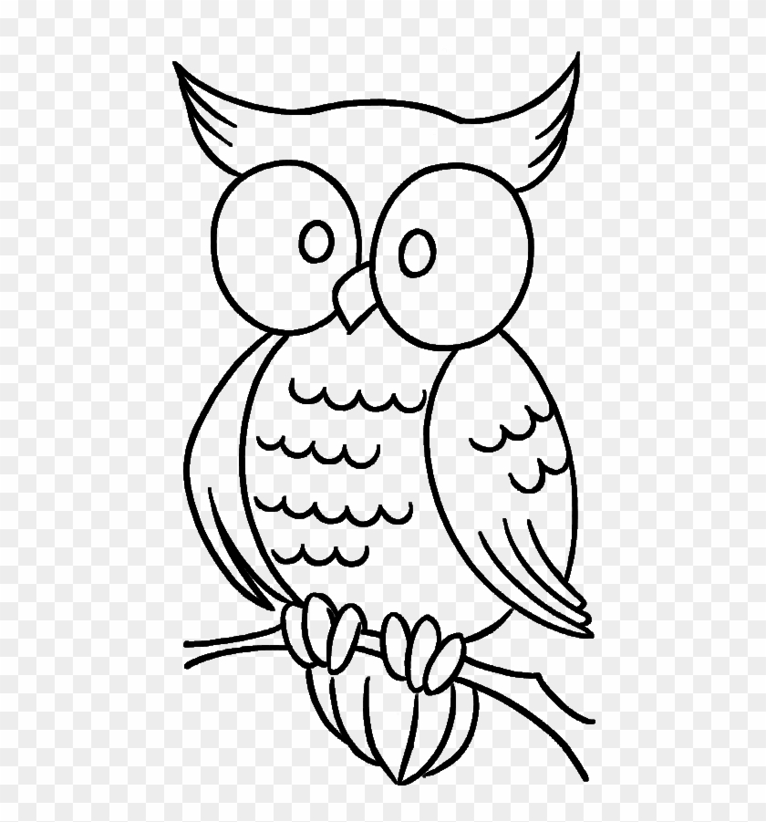 Cute Owl With Bulging Eyes Coloring Pages - Simple Owl Coloring Pages #1632929