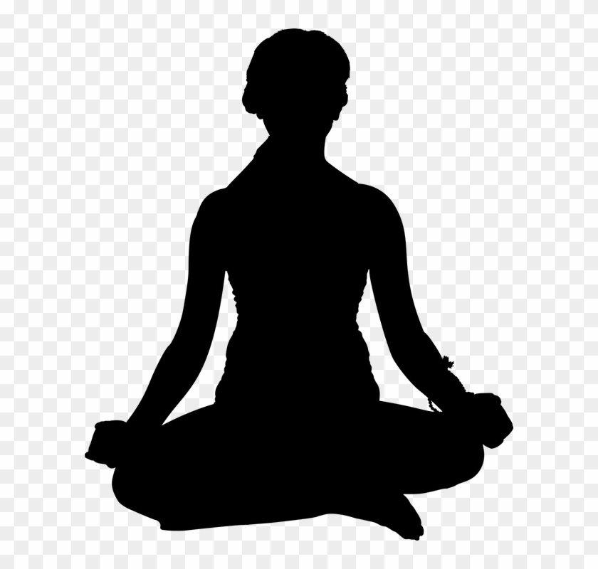 Meditation Clipart Silhouette - Yoga Pose Silhouette Png #1633068